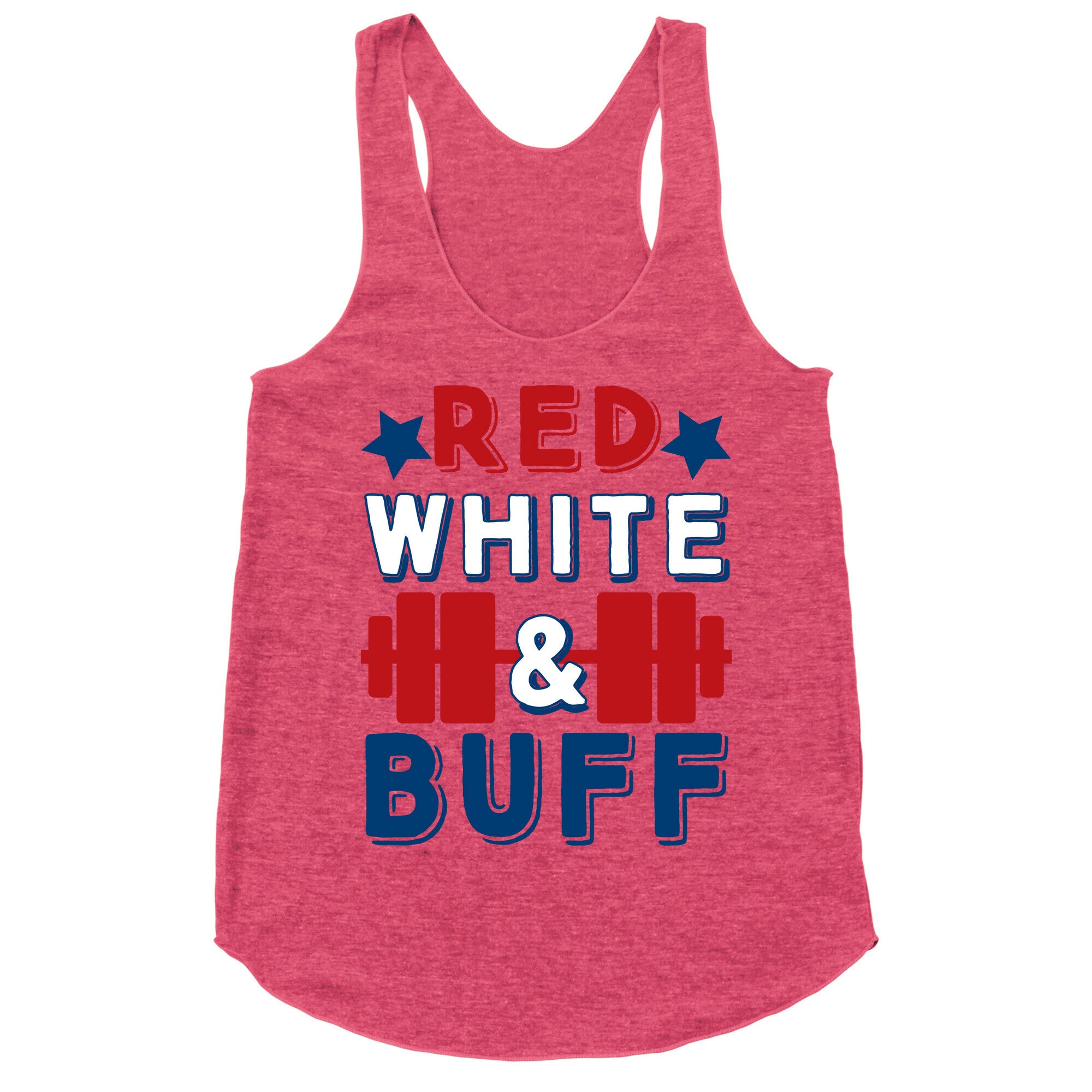 Red, White and Buff Racerback Tank